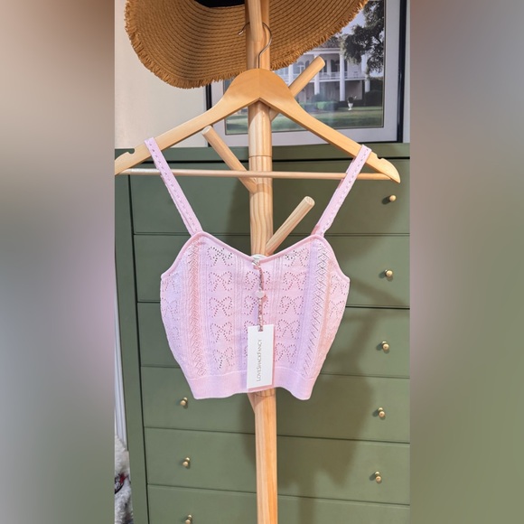 LOVESHACKFANCY Fane Bow Pointelle Tank Top, brand new with tags, never worn. - Picture 14 of 15